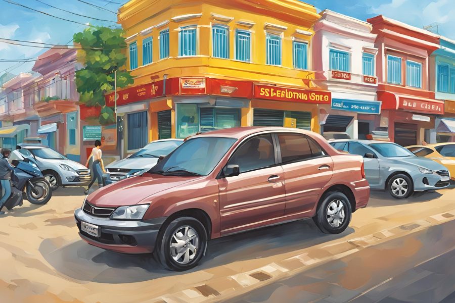 Nhân viên kiểm tra xe ô tô cũ khi thu mua tại Vĩnh Châu