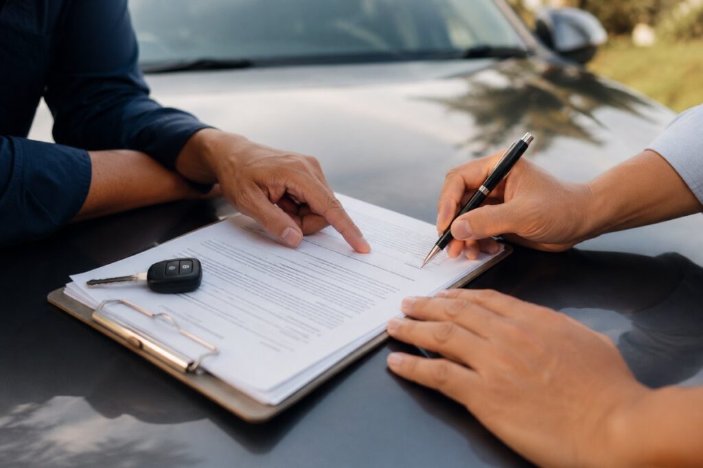 Ký hợp đồng mua bán xe ô tô khi sang tên tại Sóc Trăng