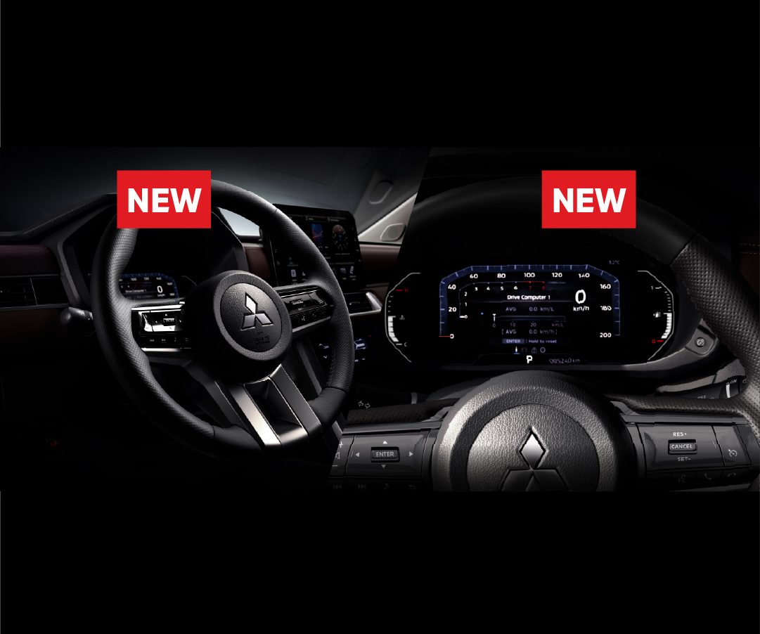 Vô lăng bọc da và đồng hồ kỹ thuật số Mitsubishi Xpander Cross