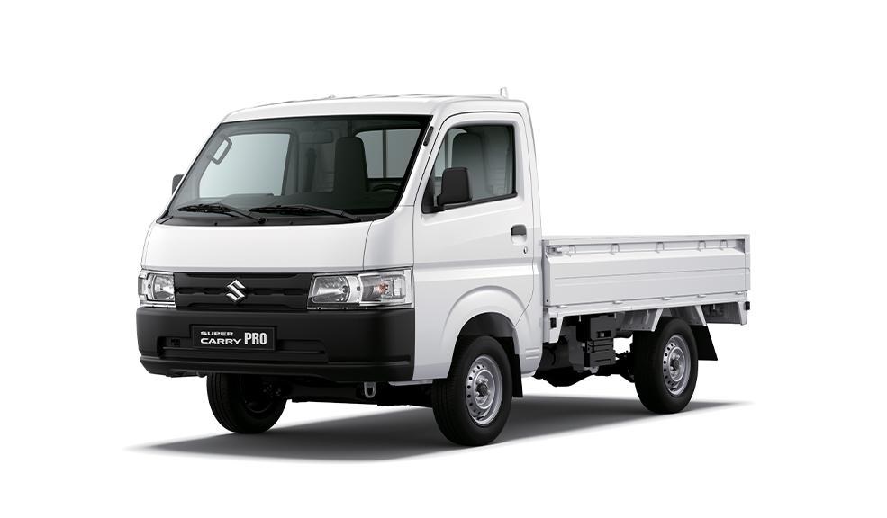 Suzuki Super Carry Pro màu trắng nhìn từ phía trước