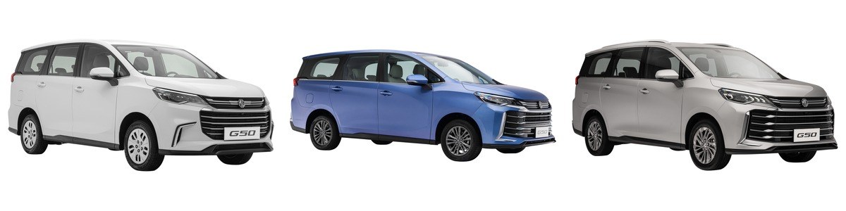 Các màu ngoại thất của MG G50: trắng, xanh dương, ghi