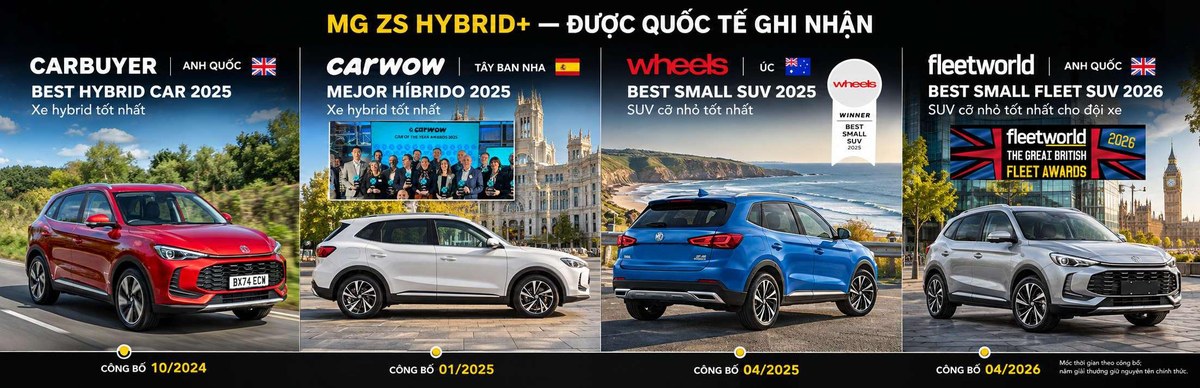 Các giải thưởng quốc tế của ZS Hybrid+